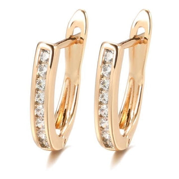 Luxury Green Natural Zircon Beautiful Rose Gold Stud Earrings - The Jewellery Supermarket